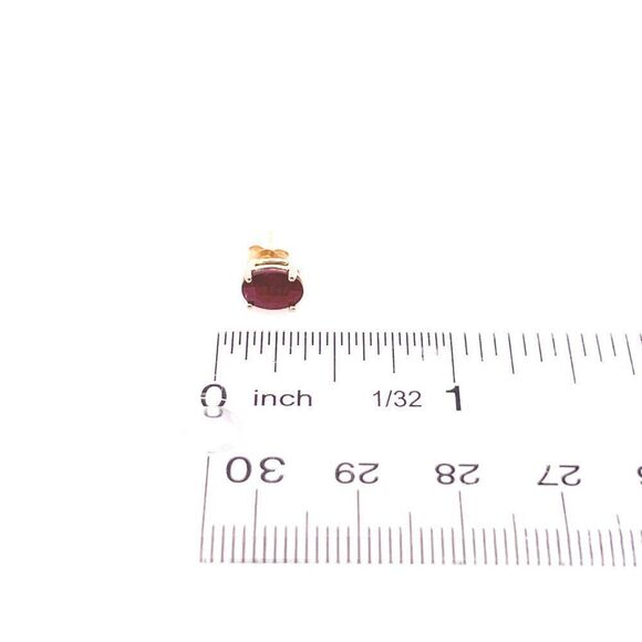 Natural Ruby Stud Earrings 14k Yellow Gold 2 TCW Certified $1,290 311044 - Picture 13 of 14